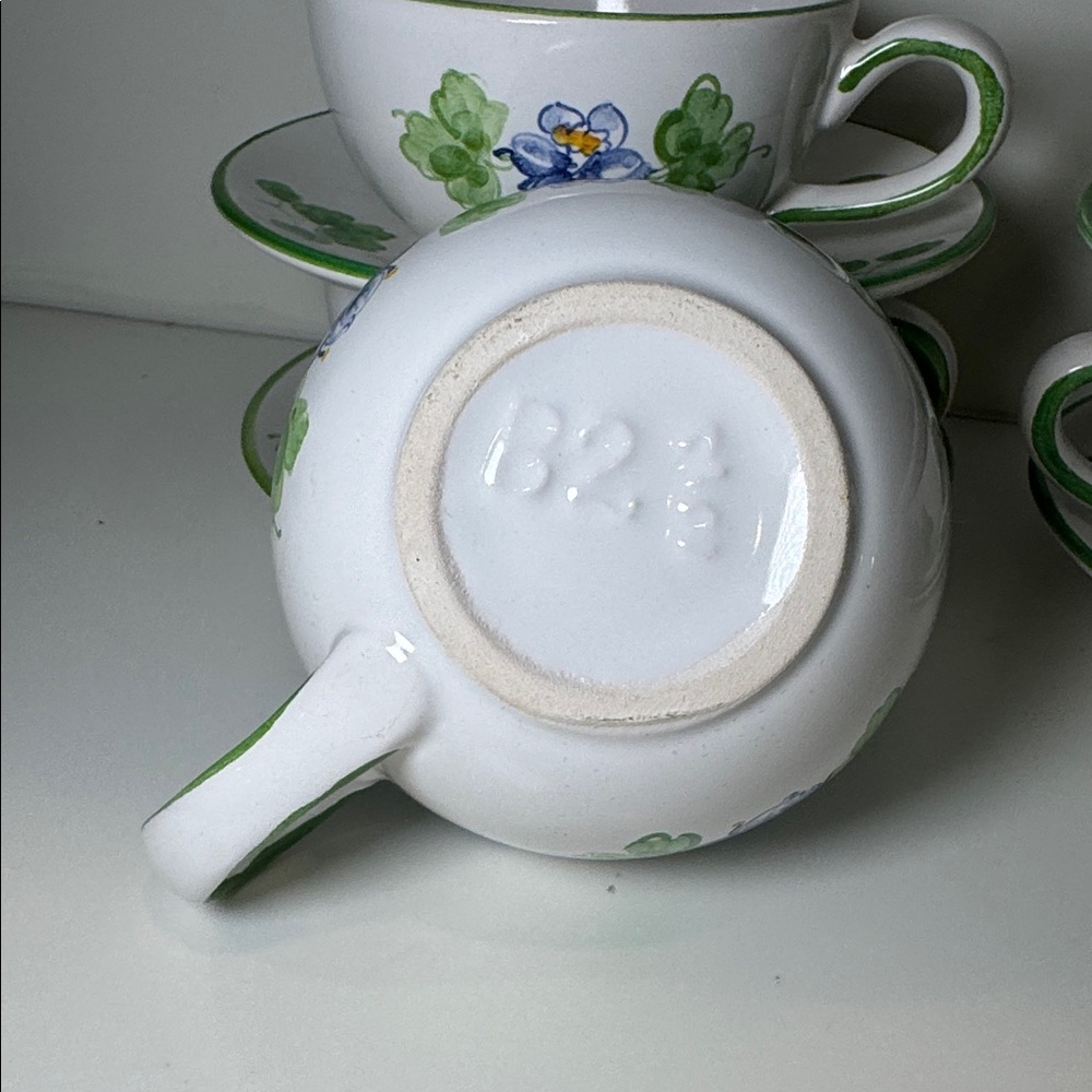 Vintage Tiffany & Co. Denver Botanic Gardens: Set of 4 Cups & Saucers - Picture 7 of 8